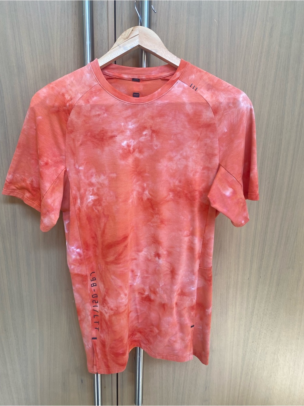 Lululemon Men's Tie-Dye Short Sleeve Crewneck Shirt - Orange